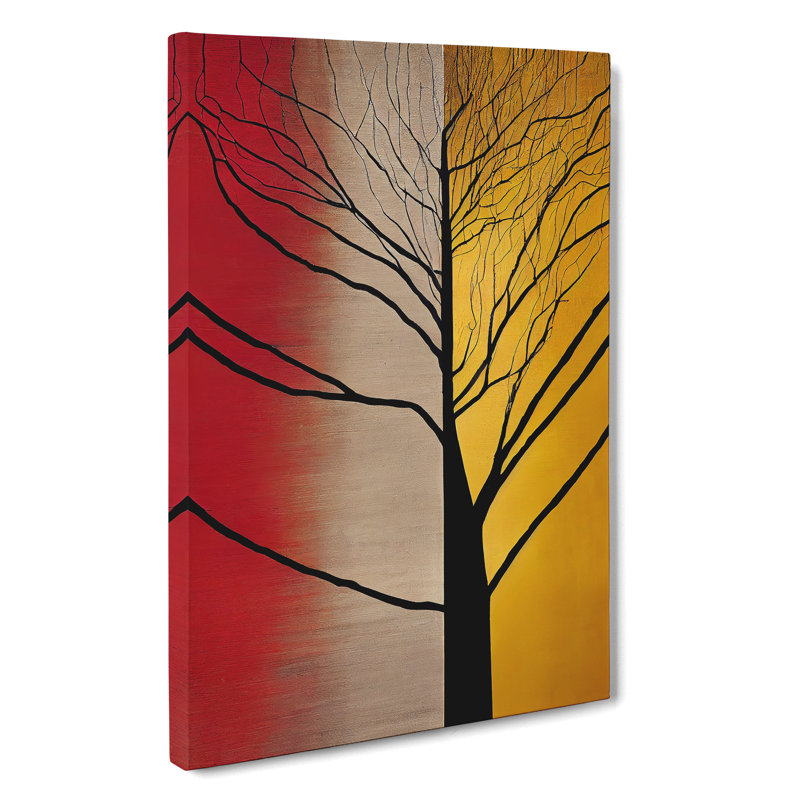 Abstract Tree Painting No.3 - Wall Art, Wrapped Canvas, 50cm H x 35cm W, No Matte