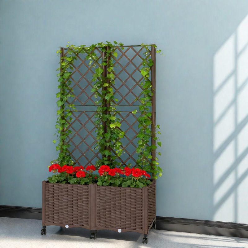 Jardinière multifonctionnelle, structure en polypropylène, design extérieur moderne