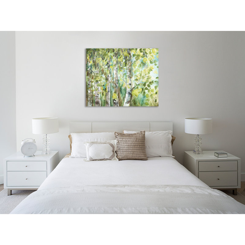 « aquarelle summer aspens » par tre sorelle studios, reproduction d’art sur toile tendue, H 16 po x l 20 po x P 1,5 po