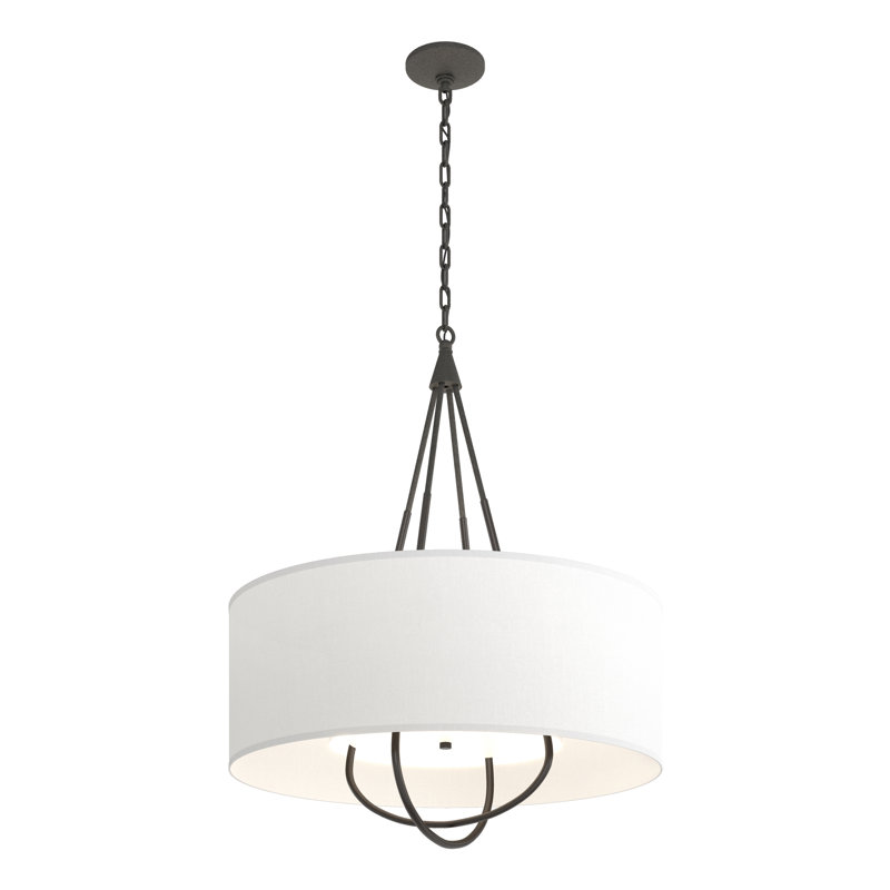 Loop 4 - Light Chandelier, Natural Iron, Natural Anna, Oil Rubbed Bronze