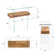 31.5'' Narrow Glass Console Table with Storage, Small Entryway Table with Natural Wood Shelves
