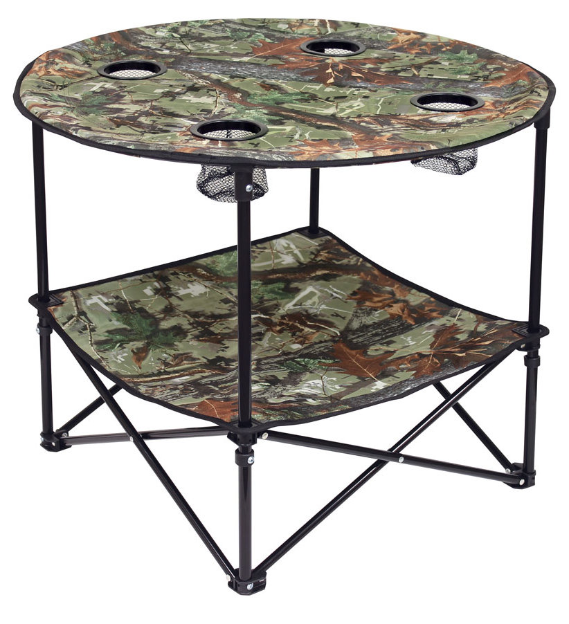 Autumn Round Metal Folding Outdoor Camping Table , 28'' in. W 28'' in. D Preferred Nation