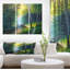 «River with Waterfall», reproduction de peinture à l'huile à multiples images sur toile tendue