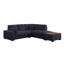 Canapé modulaire en tissu tissé gris foncé Joshua-1933331821