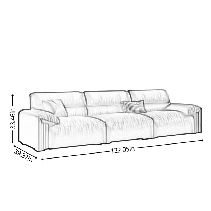 Canapé minimaliste en cuir véritable Minimalist