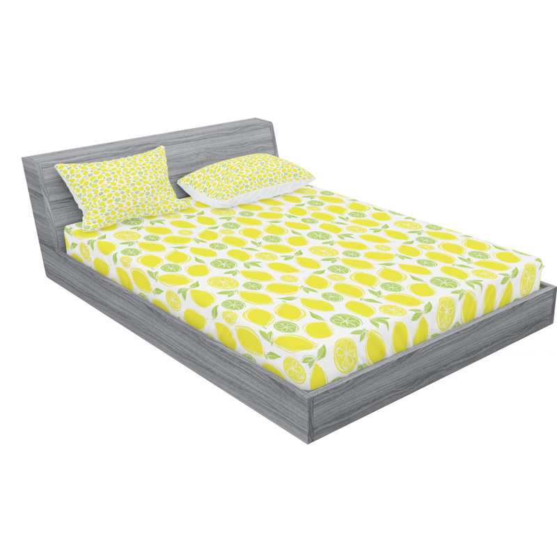 Ensemble de draps en microfibre Ambesonne, Ensemble de draps pour grand lit + un drap-housse 