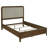 Walnut Upholstered Queen Panel Bed