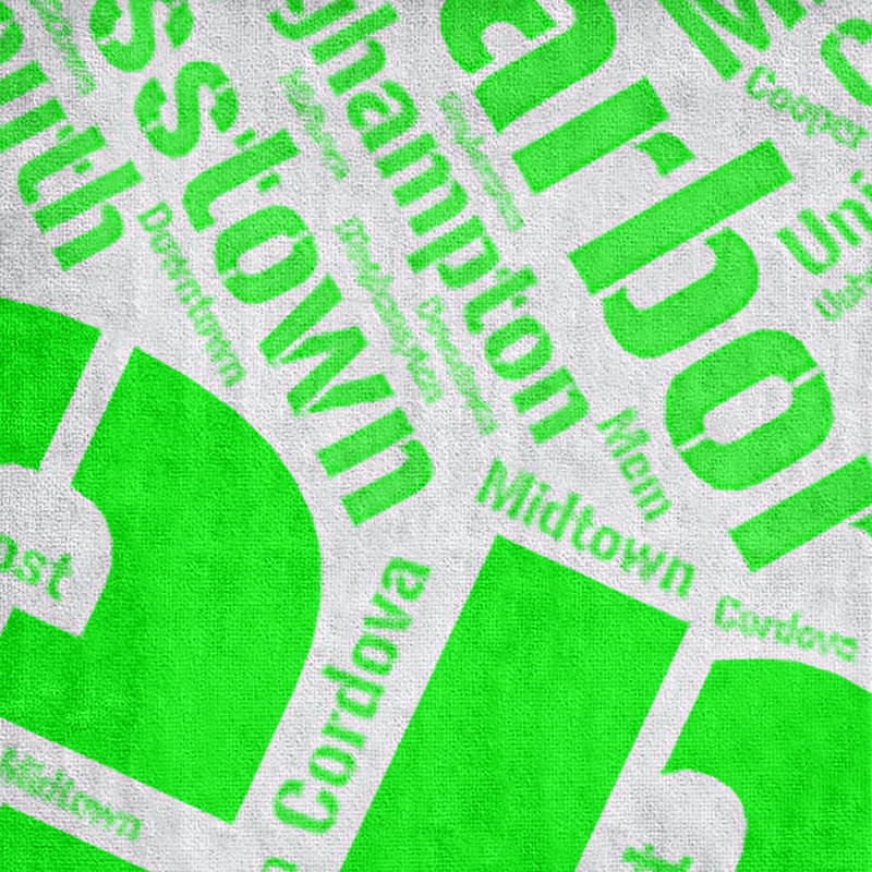 Bath Towel, Green, Poly/Cotton, Memphis