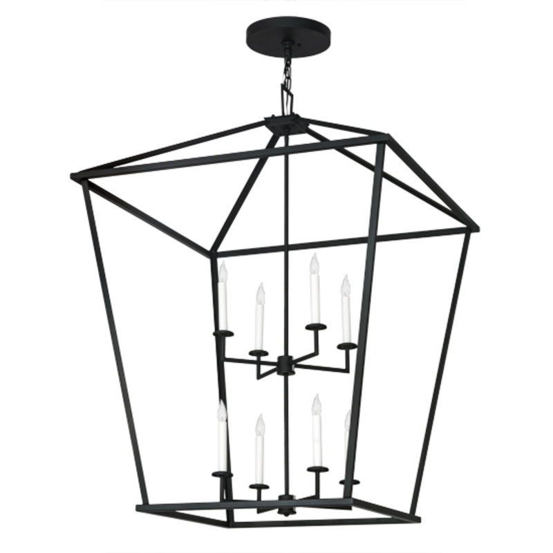 Kitzi 8 - Light Chandelier, 54" H x 51" W x 51" D, Wrought Iron