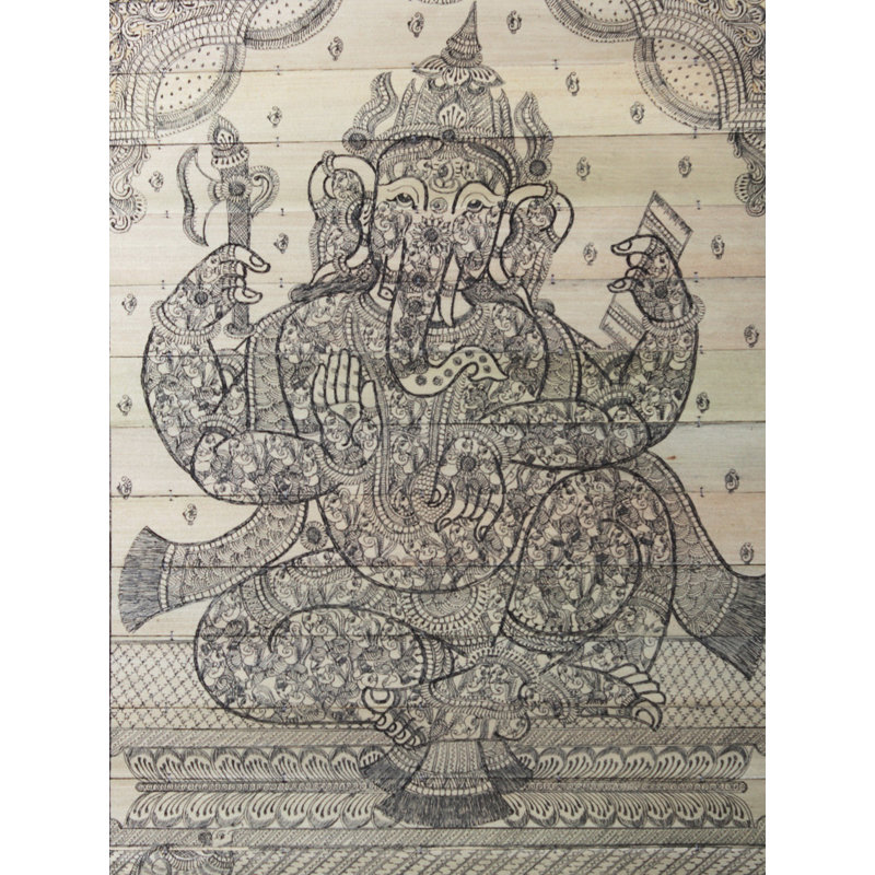 Chaturbhuja Gajanana assis fait de petits Ganeshas