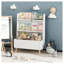 Bibliothèque pour enfants, porte-revues et livres, organisateur de livres, armoire de rangement pour jouets, blanc