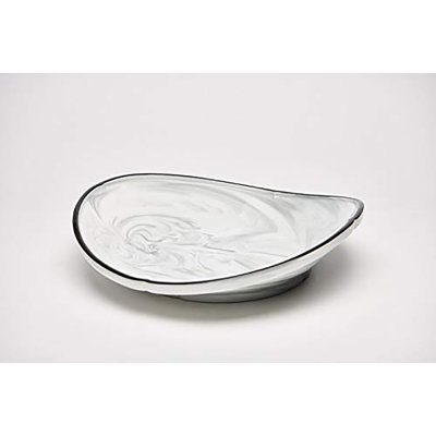 Assiette plate en porcelaine tendre 12 po Hadiya