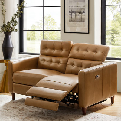 Gurdarshan Leather Dual-Motor Power Reclining Sofa