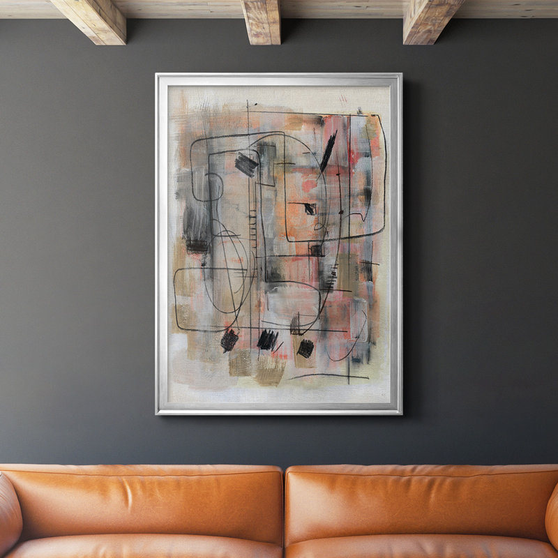 " Walled City " Painting Print, Silver Framed, 24.5" H x 18.5" W x 1" D
