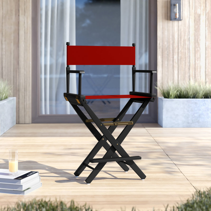 Chaise de réalisateur Alyzon, Noir, Rouge