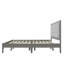 Lit plateforme California King en bois massif avec rotin