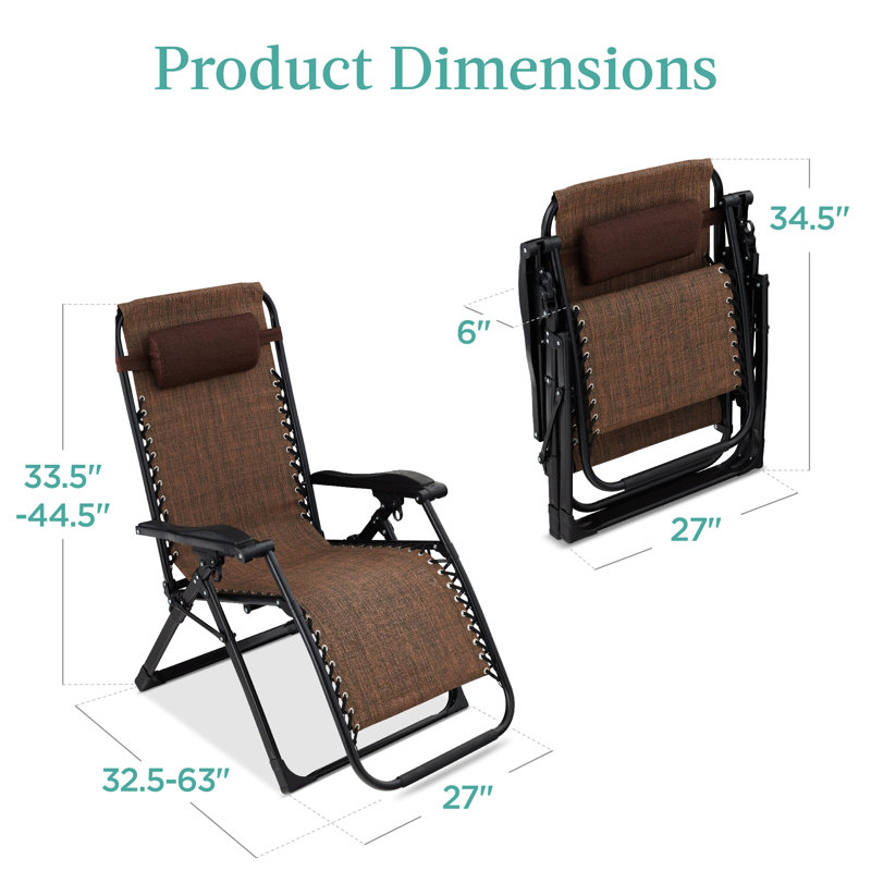 Rodriga Folding Zero Gravity Chair, Woodland Brown