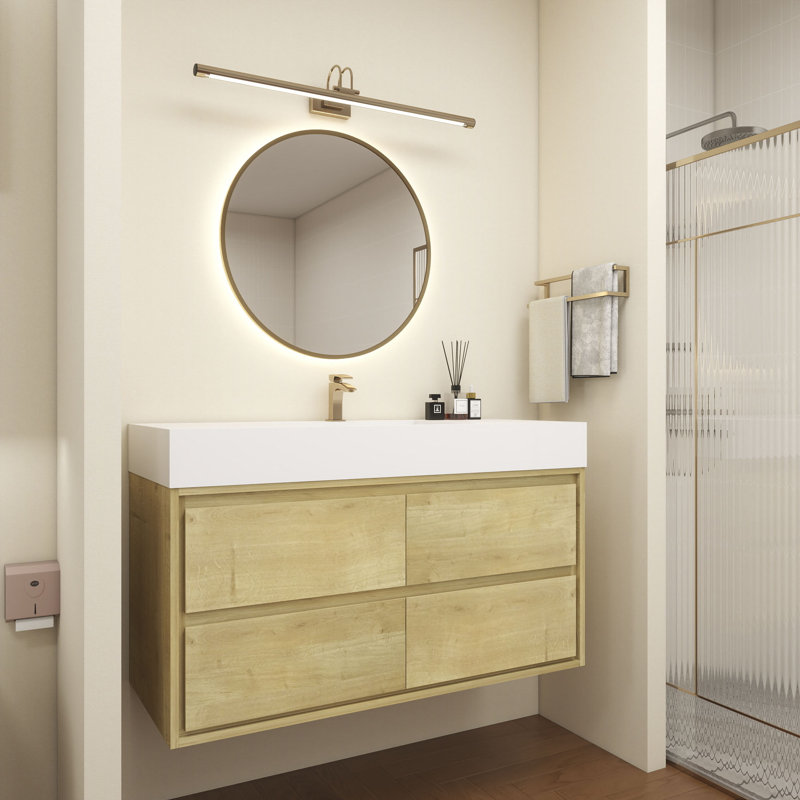 Victoria 48''Bathroom Vanity Base, Light Oak