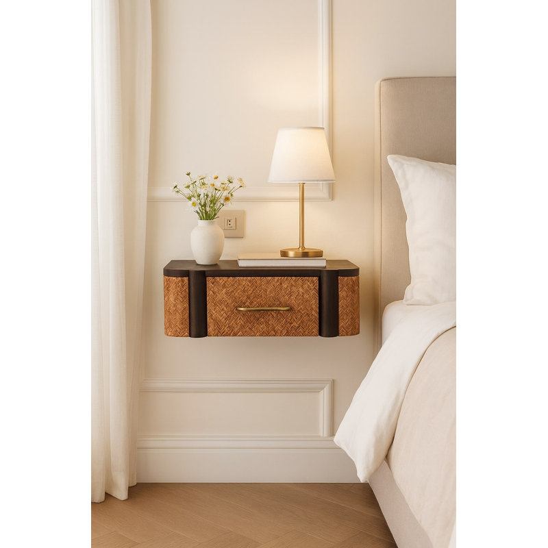 50.00cm W Solid Wood Bedside Table