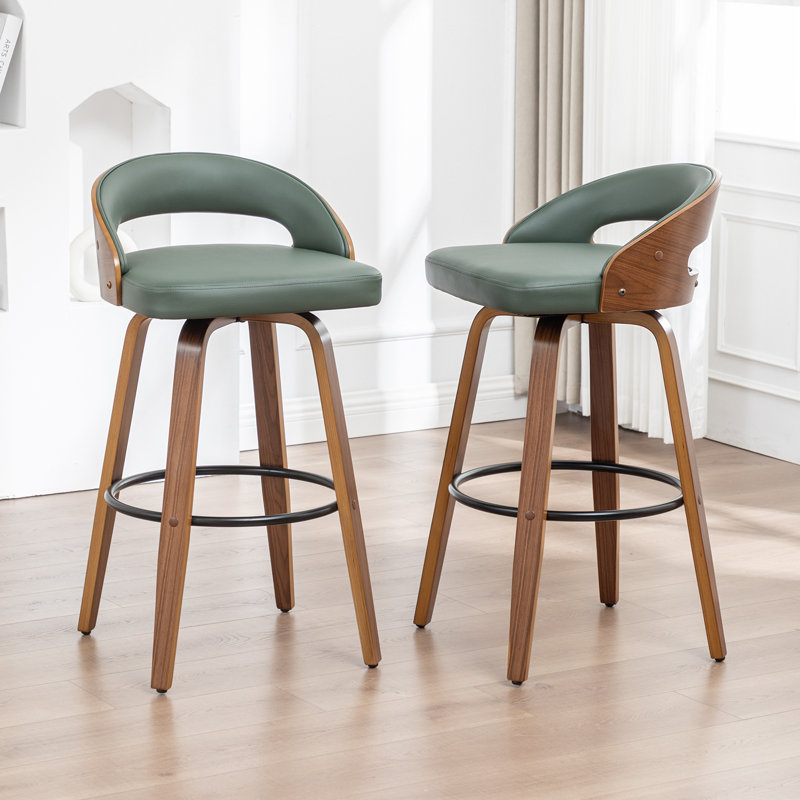 Ensemble de tabourets de bar 2 pièces Modern Modern, Vert, Tabouret de comptoir (siège d’une hauteur de 25