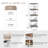 Venelope Bookcase, Bookshelf, 4 Tier Display Cabinet, Display Shelf with Wheels