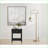 Dylan 23" Black Wooden Nightstand with Glass Top &amp; Drawer-572490947