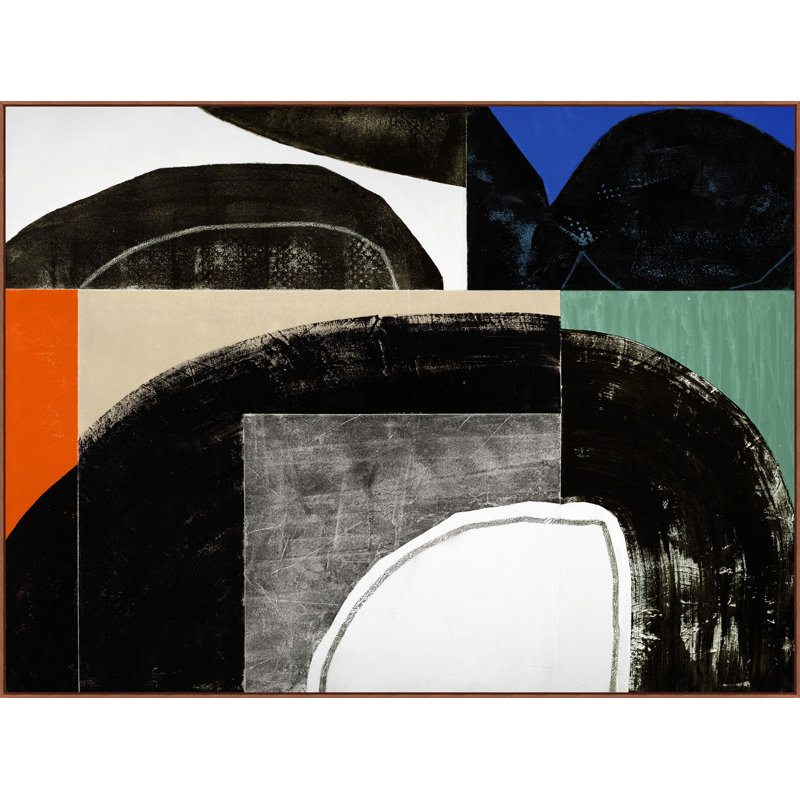 «Textured Shapes» par Mat Sanders, reproduction sur toile flottante