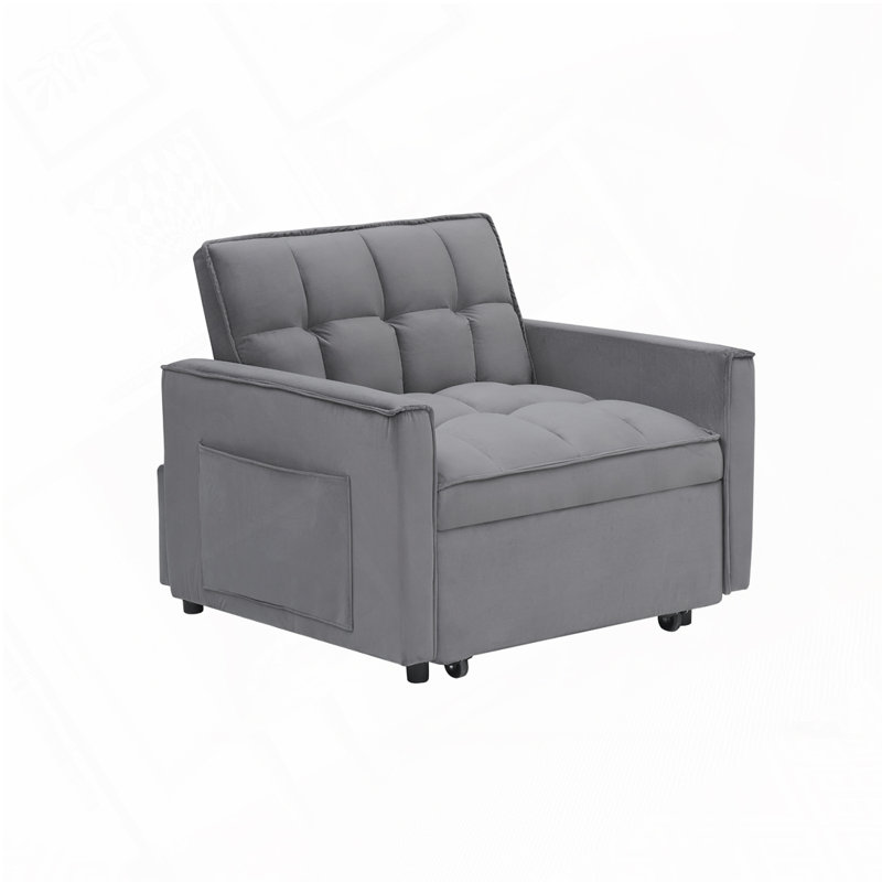 Fauteuil convertible convertible, Gris foncé