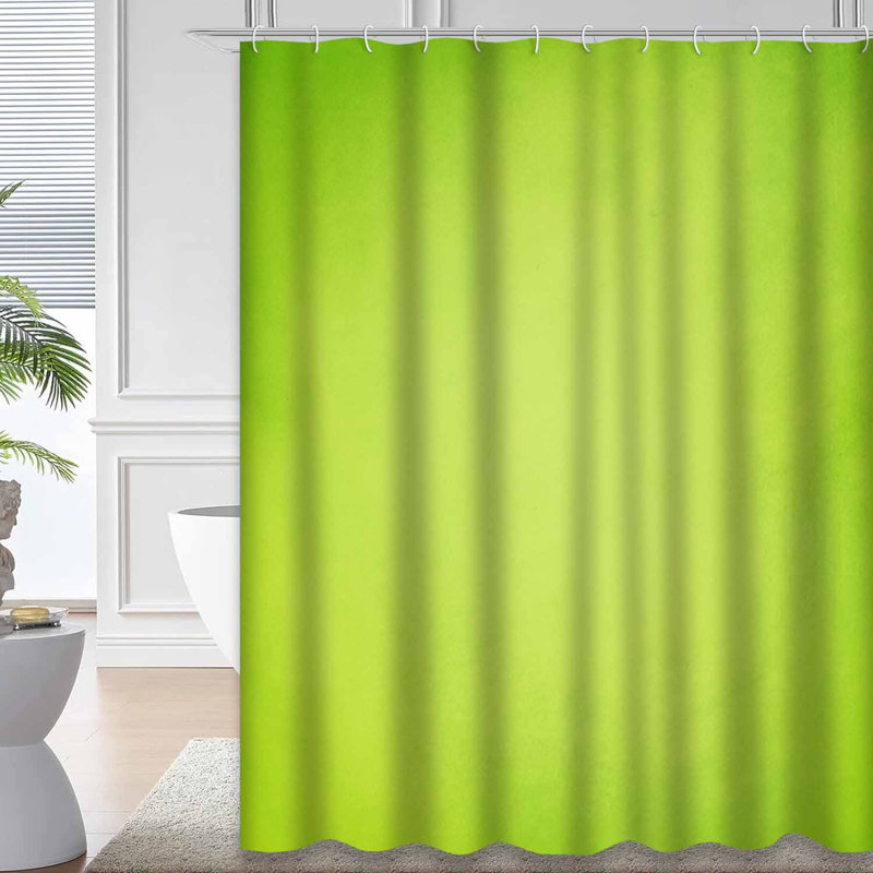 Rideau de douche vert imperméable, rideaux de douche pour la salle de bain avec 12 crochets, L 72 po x l 72 po