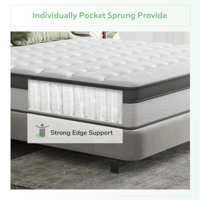 Bozkov 25cm Gel Memory Foam Pocket Sprung Mattress