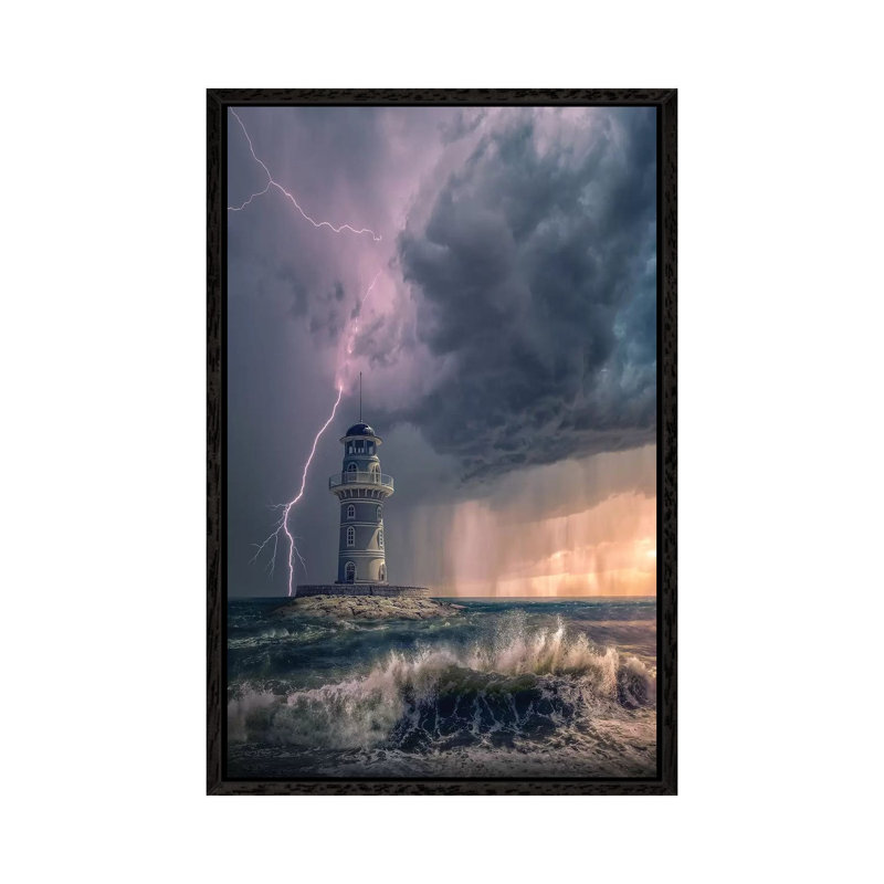 Mystery Light by Brent Shavnore - Print on Canvas, 66.04cm H x 45.72cm W x 3.81cm D, Black Framed