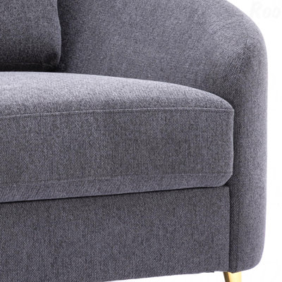 Fauteuil d'appoint en lin idéal pour les chambres à coucher relaxantes