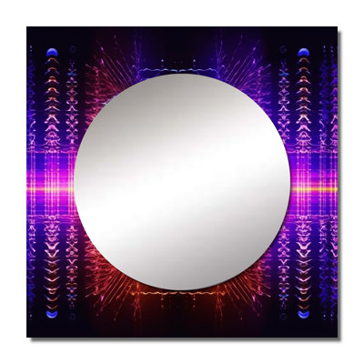 Waveform Spectrum Abstract Resonances XI - Abstract Shapes Square Living Room Wall Mirror Art