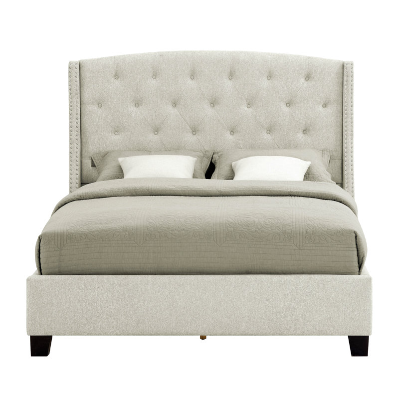 Mobilier de chambre à coucher 1pc, Grand lit, Gris