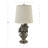 20" Bronze Resin Doodle Table Lamp With Hat And Suit And Linen Shade-491619264-491619265