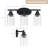 East Grove Home Builder Essentials Heritage Collection 18in 3-Light Bathroom Vanity and Wall Light with E26 Base Sockets (Lamps Sold Separately) and Hammered Glass in Chrome-118016771-118016770