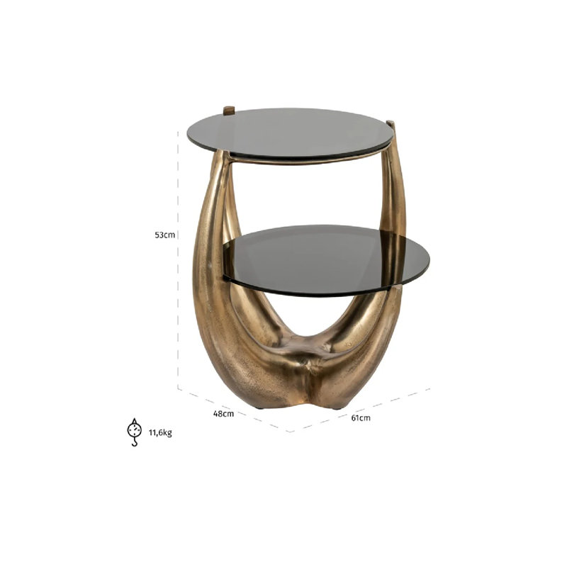 Glass Top End Table