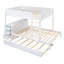 Lit superposé double avec lit gigogne simple, rangement et bureau, blanc-18470161