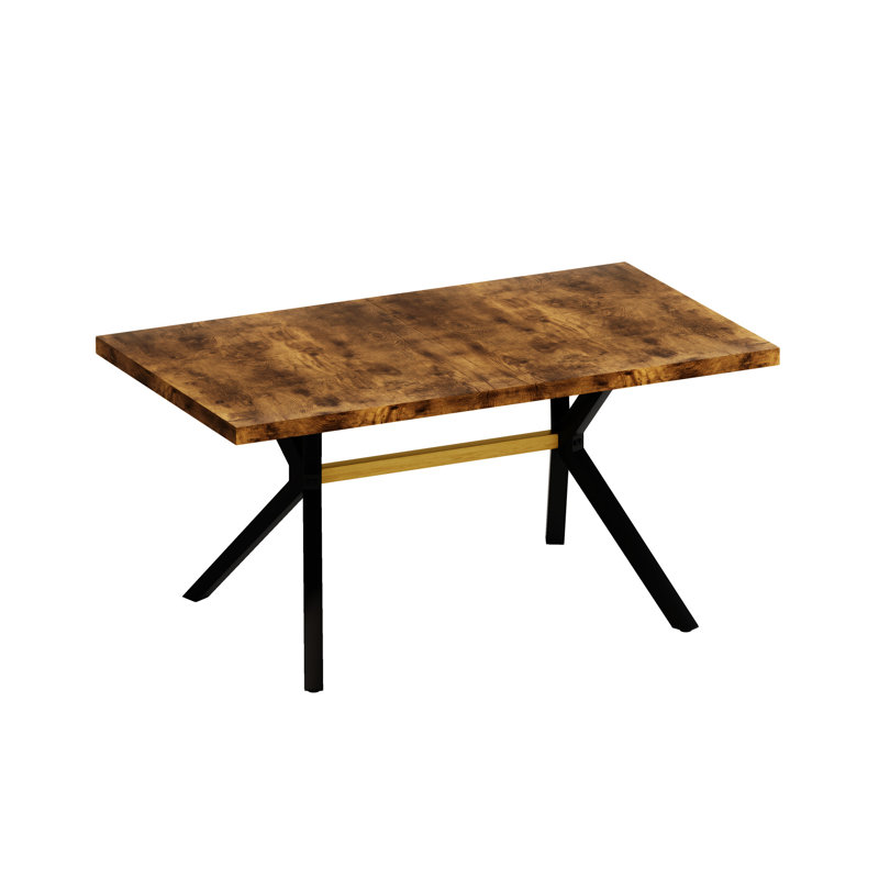 Table extensible rectangulaire de 62,99 po à 78,74 po, table de salle à manger, table de salle à manger, Brun