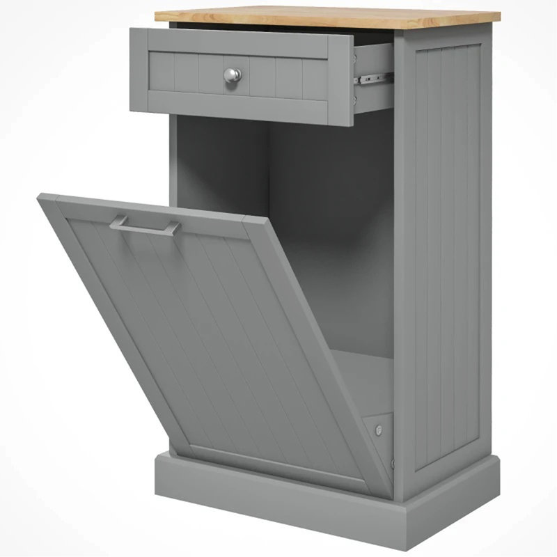 Storage Cabinet,Trash Cabinet,Tilt Out Trash Cabinet(Trash can not included), Gray
