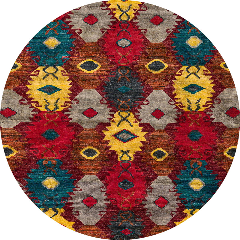 Tapis abstrait moderne 5240, Rond 7 pi
