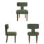 Chaise de salle à manger rembourrée de style Mid-Century avec pieds en bois-380274665
