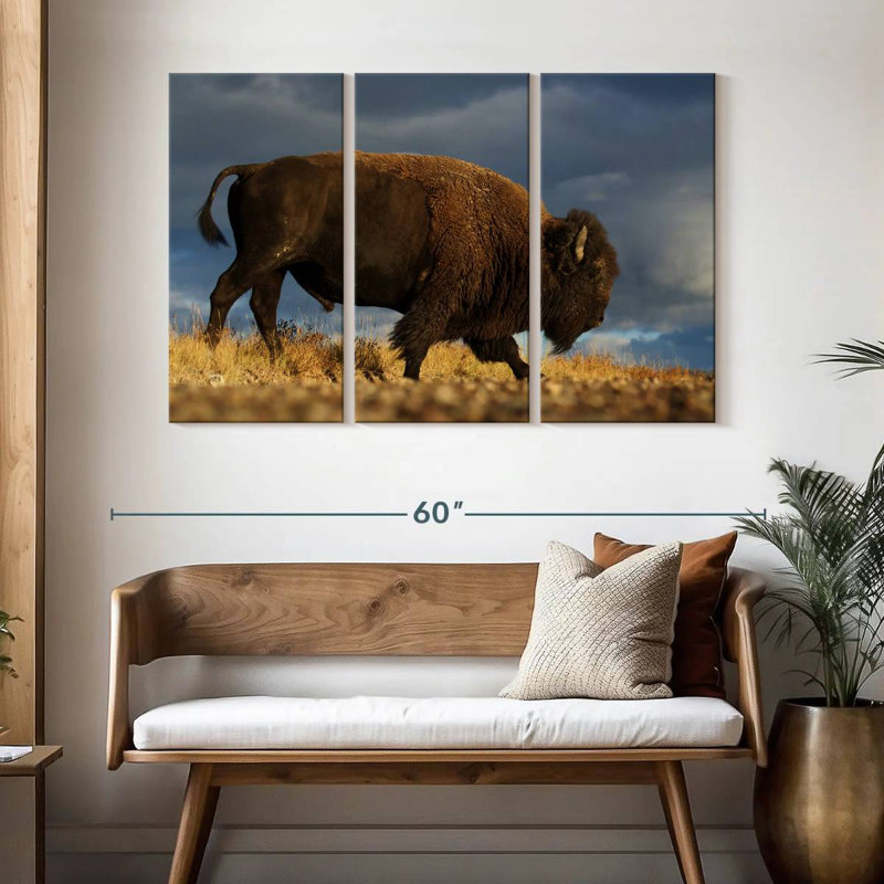 Brampt Walking American Bison, 32" H x 50" W