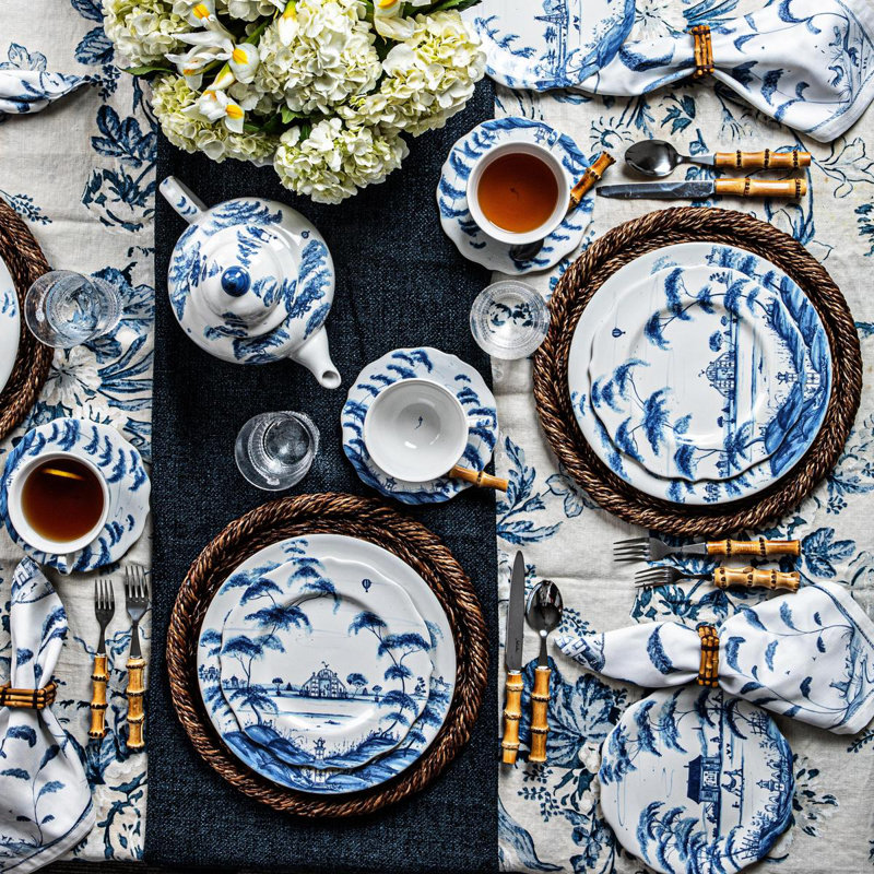 Country Estate Side/Cocktail Plate, Delft Blue/White