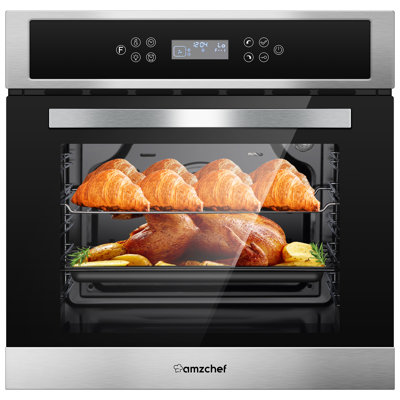 24"" 2.5 cu. ft Convection Electric Single Wall Oven -  AMZCHEF, AMZOVEN504-LZ