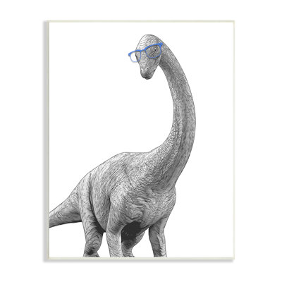 Joli motif de verres à dinosaures monochromes bleus par Annalisa Latella - impression