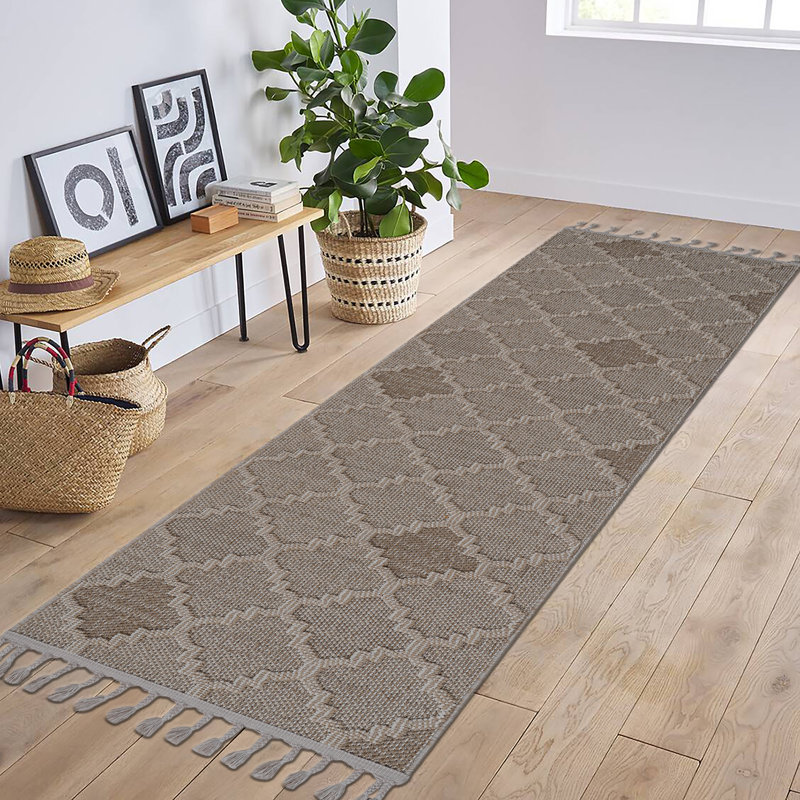 Tapis tissé à la machine Naar Guros, Tapis de couloir 2 pi 2 po x 8 pi