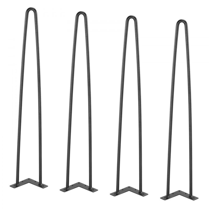 Carbon Steel Table Leg, 28" H x 4.3" W x 4.3" D