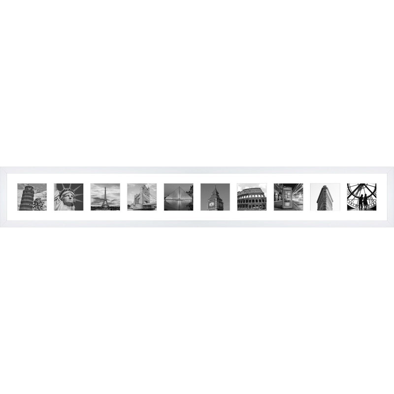 Kyllikki Wood Picture Frame with Mat, White