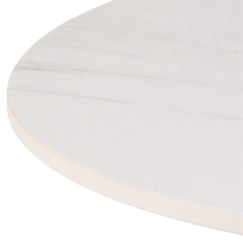 Ceramic Round Coffee Table in 60x45cm, White